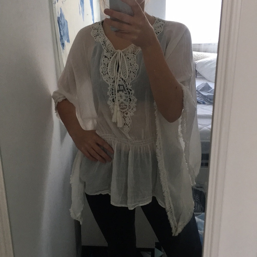 Zara big sleeved blouse